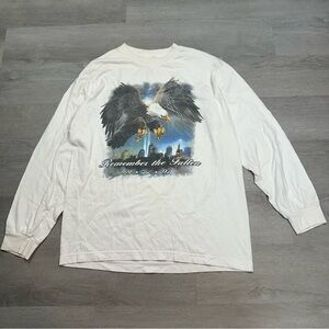 Vintage 9/11 Remember the Fallen‎ September 11th T shirt Long Sleeve Size Large